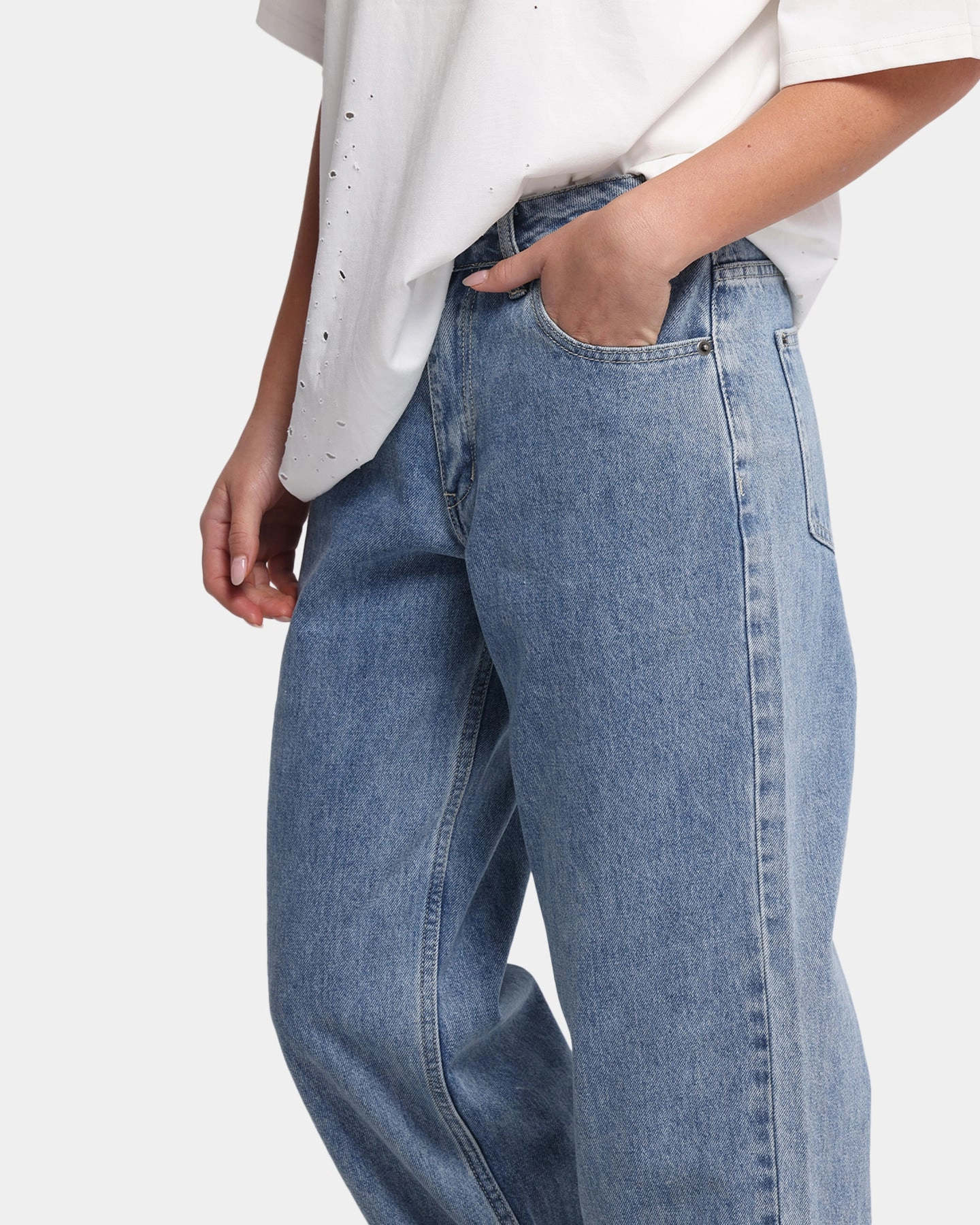 Suitable Fit XXIII Women's Baggy Jeans Blue Denim