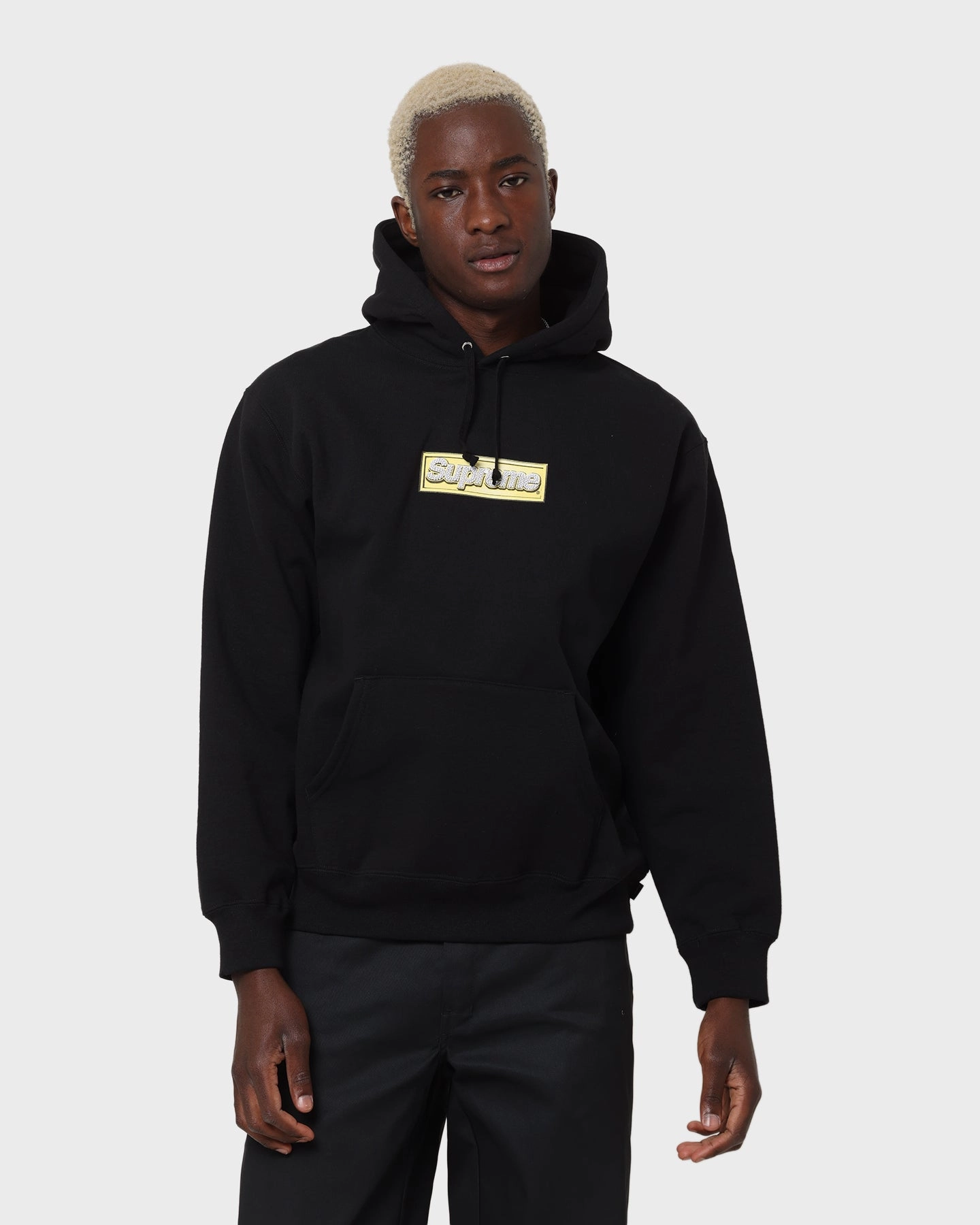 Supreme Bling Box Logo Hoodie Black Odor Control Fabric