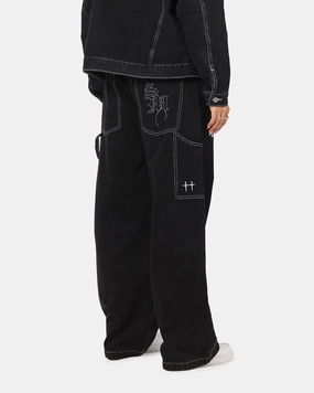 Saint Morta Amplus Fray Carpenter Jeans Contrast Black Style Neutral