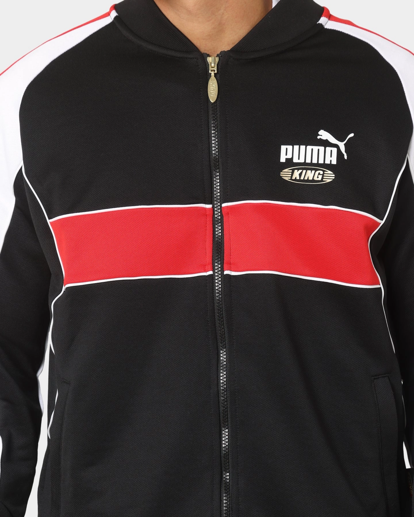 Fall Friendly Chic Style Puma King Track Jacket Puma Black/Red