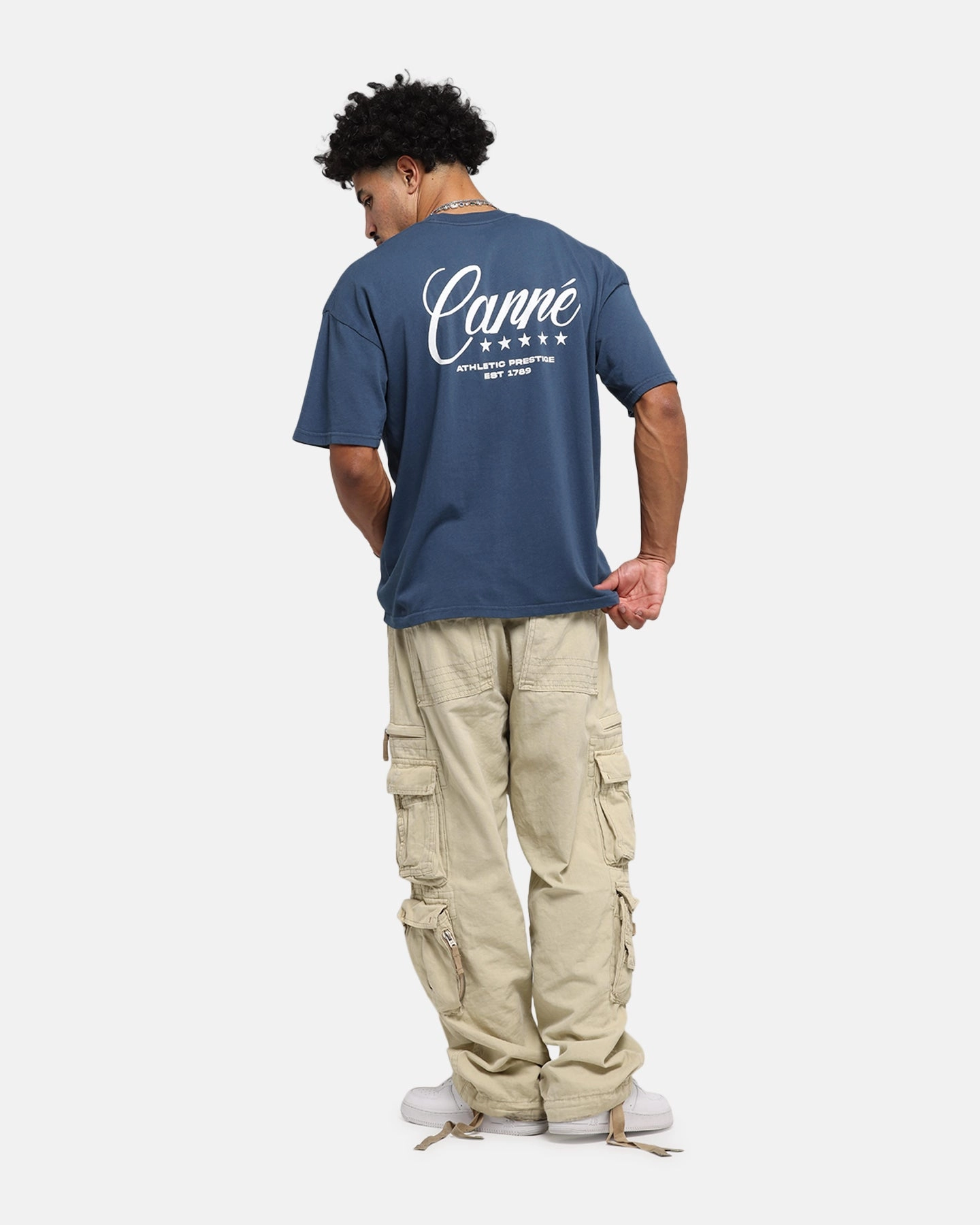 Camping practicality Office Attire Carre Script T-Shirt Navy