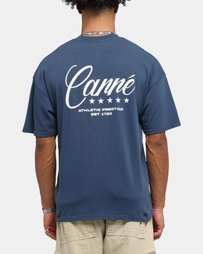 Carre Script T-Shirt Navy elastic waistband Eye-Catching