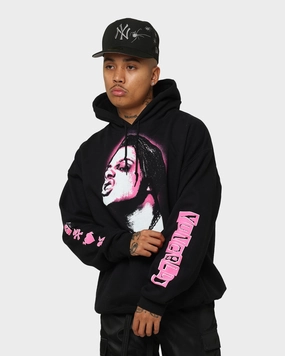 Athletic Performance Fabric YUNGBLUD Icons Face Hoodie Black