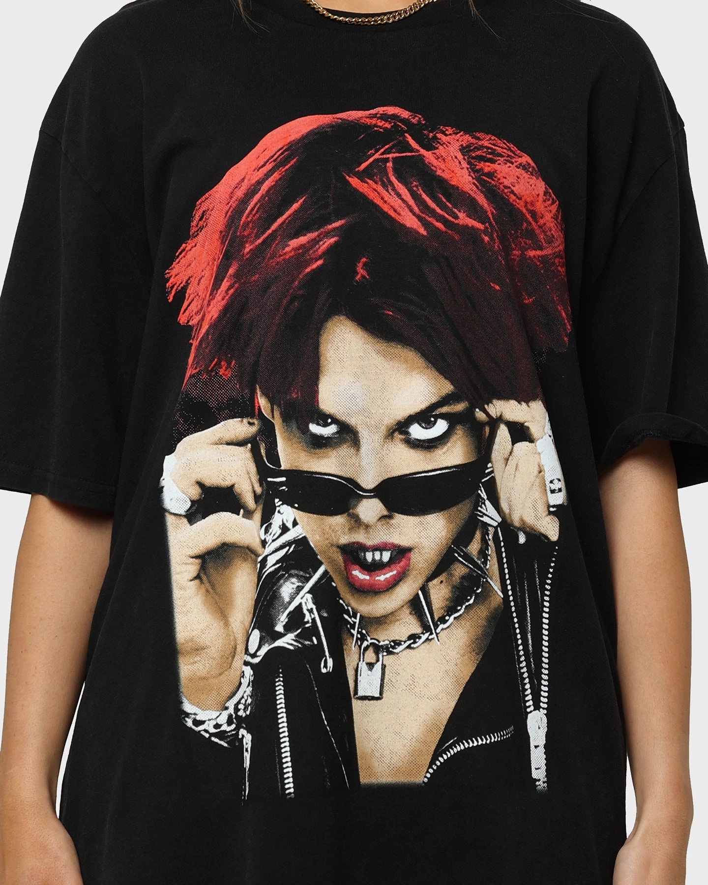 Temperature Regulating YUNGBLUD Life On Mars Tour Vintage T-Shirt Washed Black