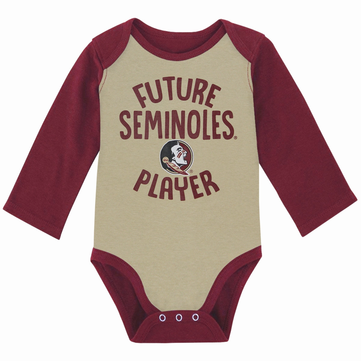 Outerstuff Infant Seminoles Future Player Long Sleeve 2pk Creeper Set - Garnet/Gold/Grey Universal Fit