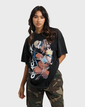 Versatile Layering Goat Crew X Naruto Naruto Premium Vintage T-Shirt Vintage Black