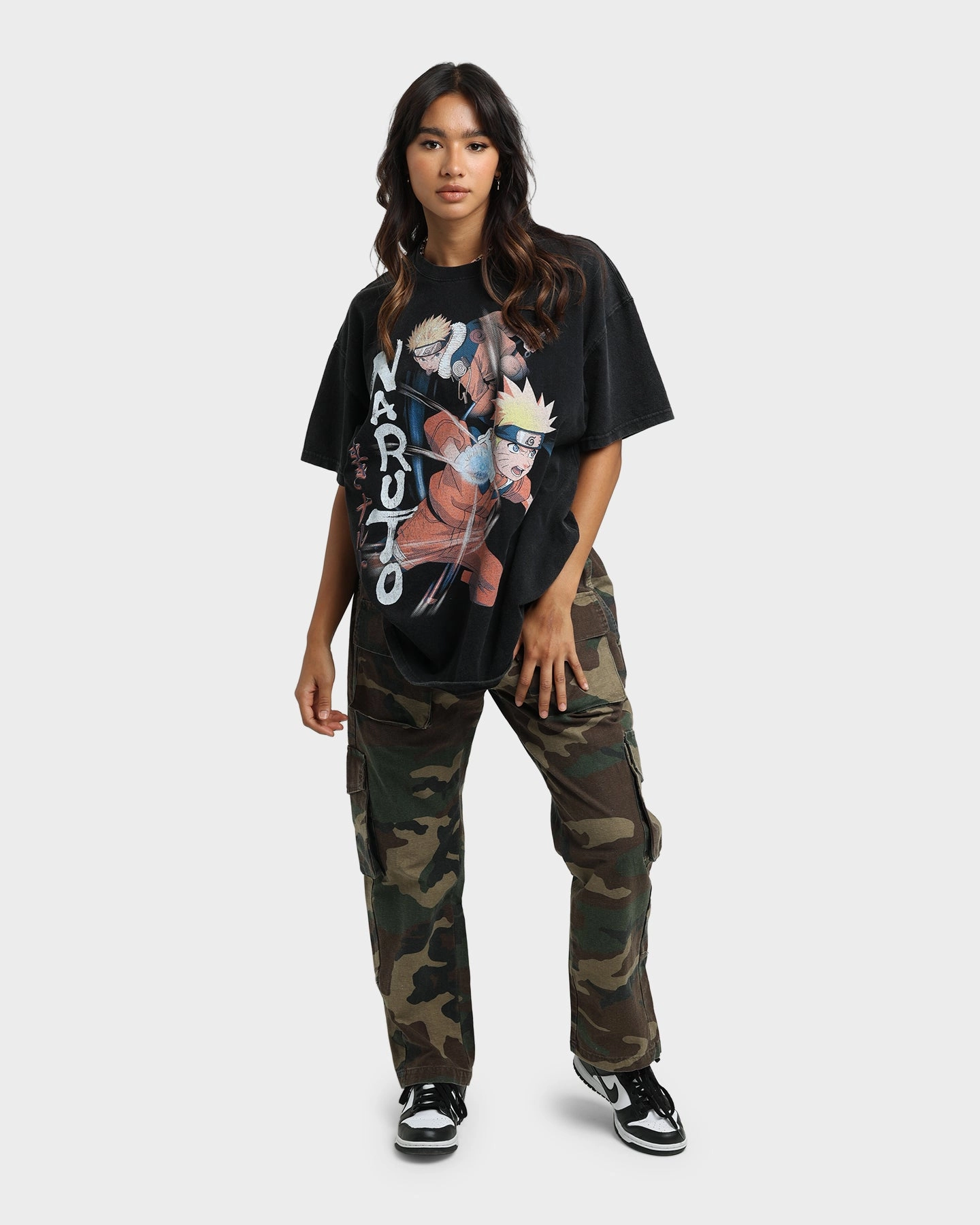 Anti-pilling Goat Crew X Naruto Naruto Premium Vintage T-Shirt Vintage Black