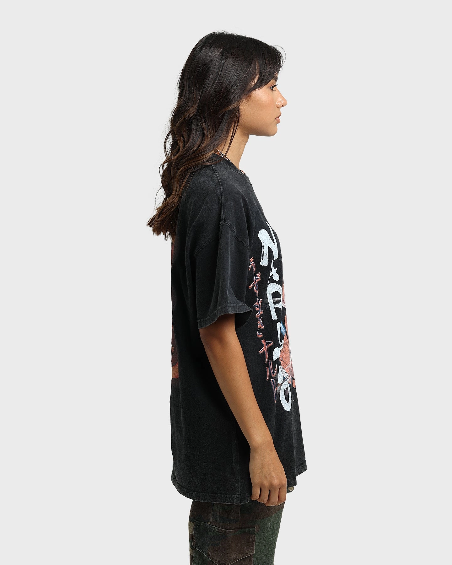Goat Crew X Naruto Naruto Premium Vintage T-Shirt Vintage Black Heathered Fabric