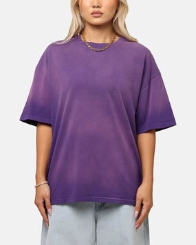 Flexible Collar Casual Fit Culture Kings Sunfade T-Shirt Purple