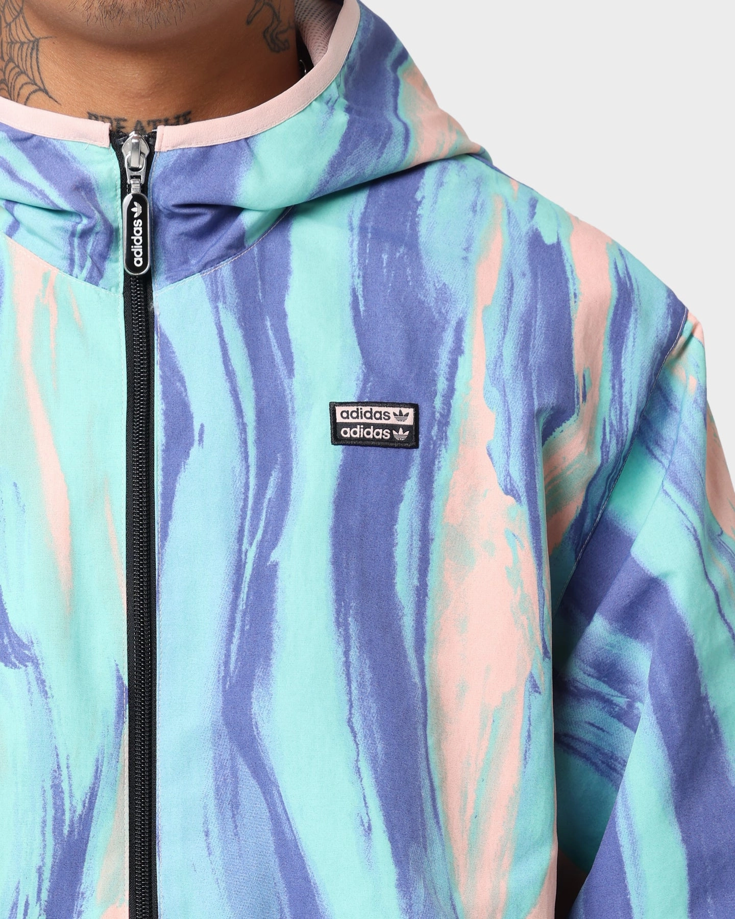 Stylish Design swimmers Adidas Marbled Paint Patrick Kyle Windbreaker Vapor Pink/Multi Colour