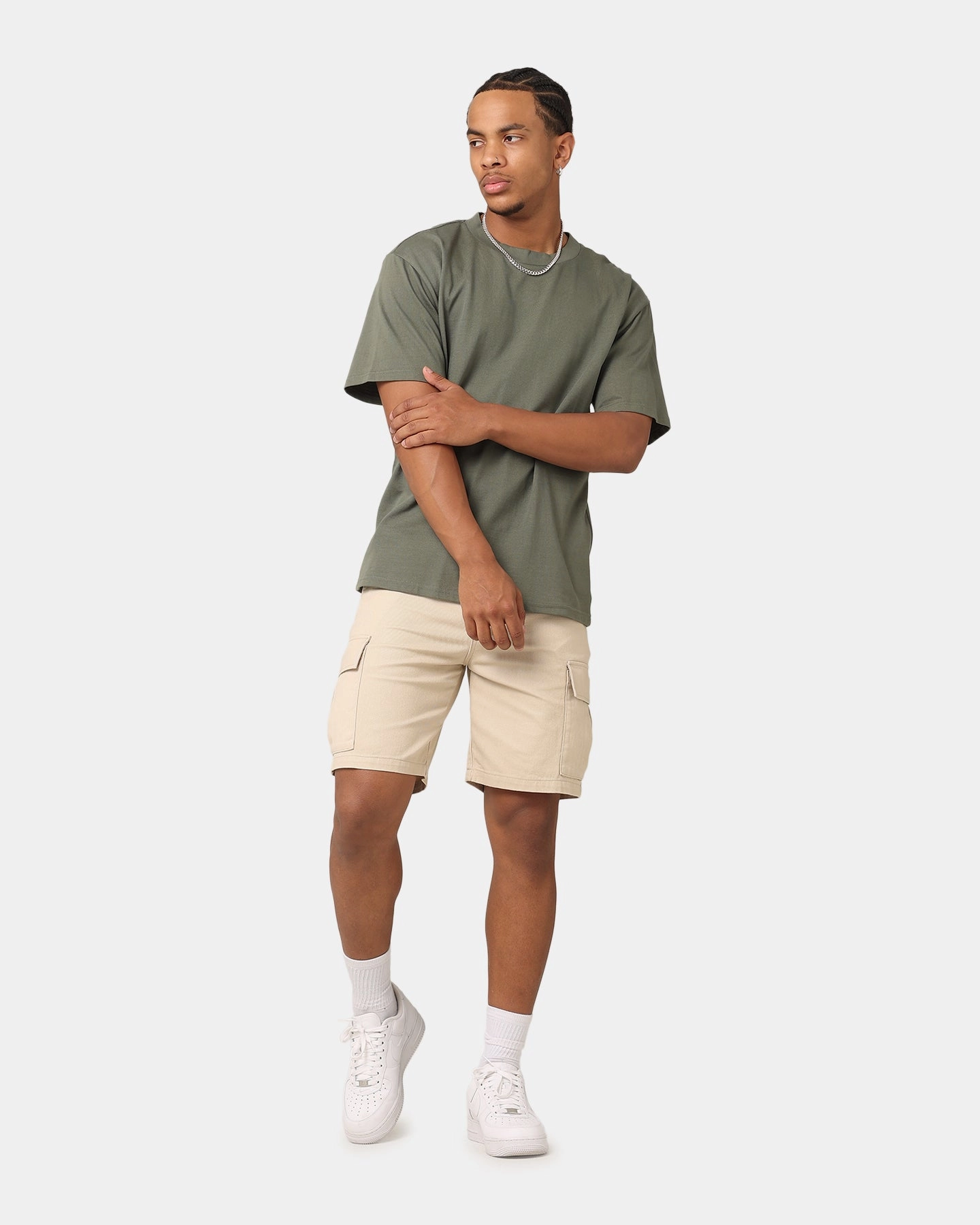 hypoallergenic material Workout Ready Design XXIII Jordy Cargo Shorts Tan