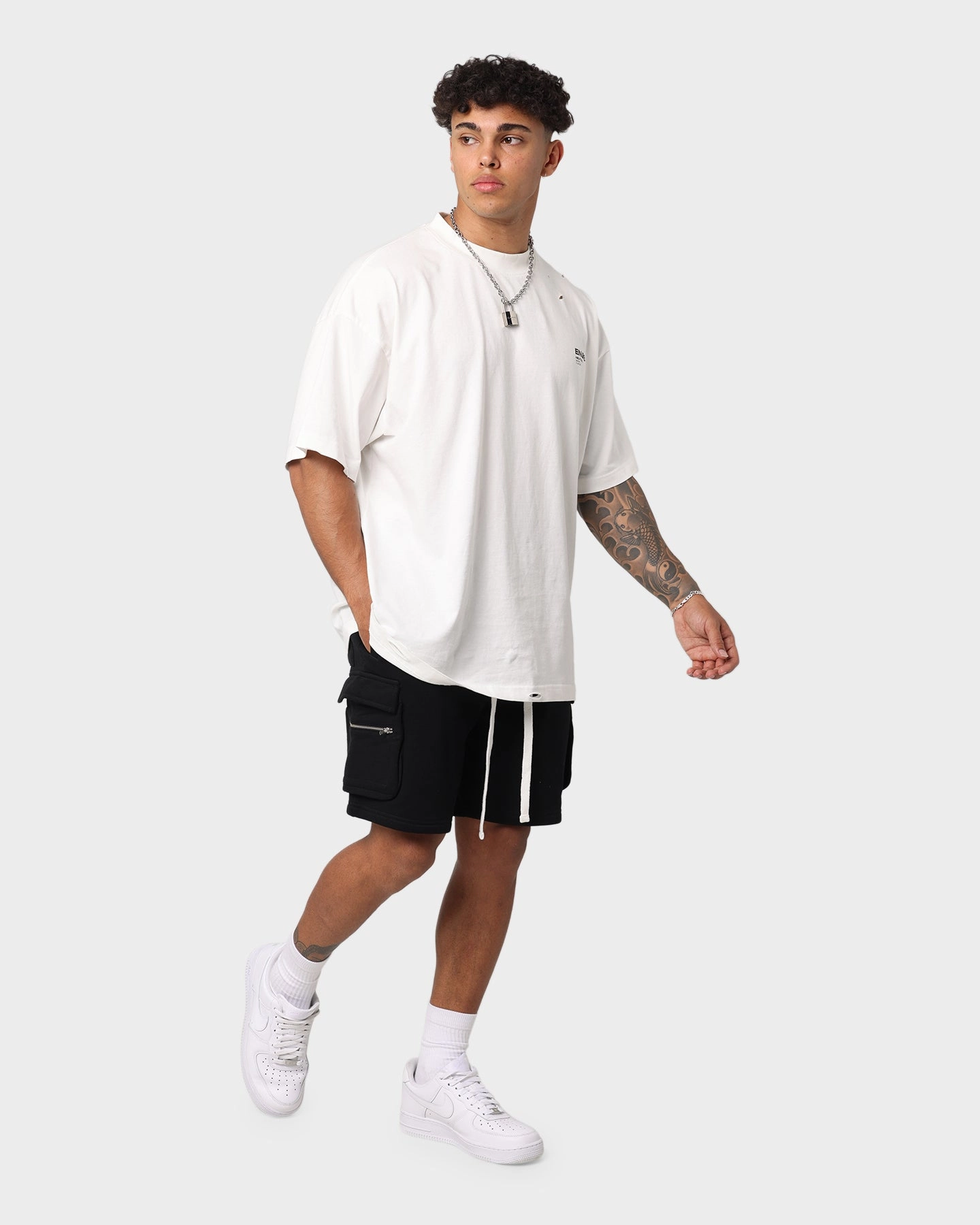 EN ES Cargo Fleece Shorts Black TearResistantBuild Coastal Style