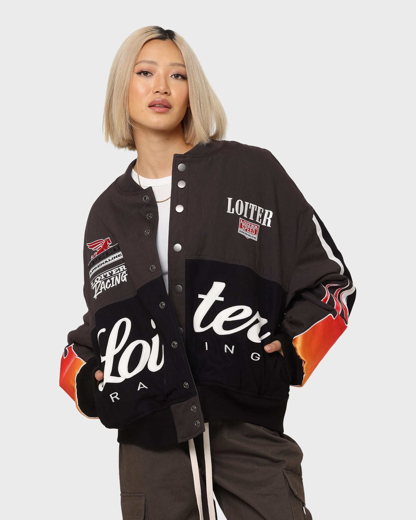 Unstructured Shoulder Cut Mountain Ready Loiter Daytona Motor Jacket Black