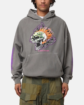 Loiter Rip N Dip Hoodie Washed Charcoal Windproof Jacket platform