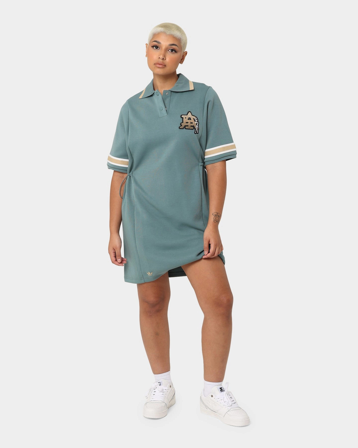 Adidas Women's Modern Collegiate Polo Dress Hazy Emerald birthday