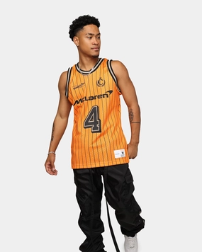 Mitchell & Ness X McLaren X Culture Kings Las Vegas Collection Lando Norris Swingman Jersey Orange Thermal Retention Lining