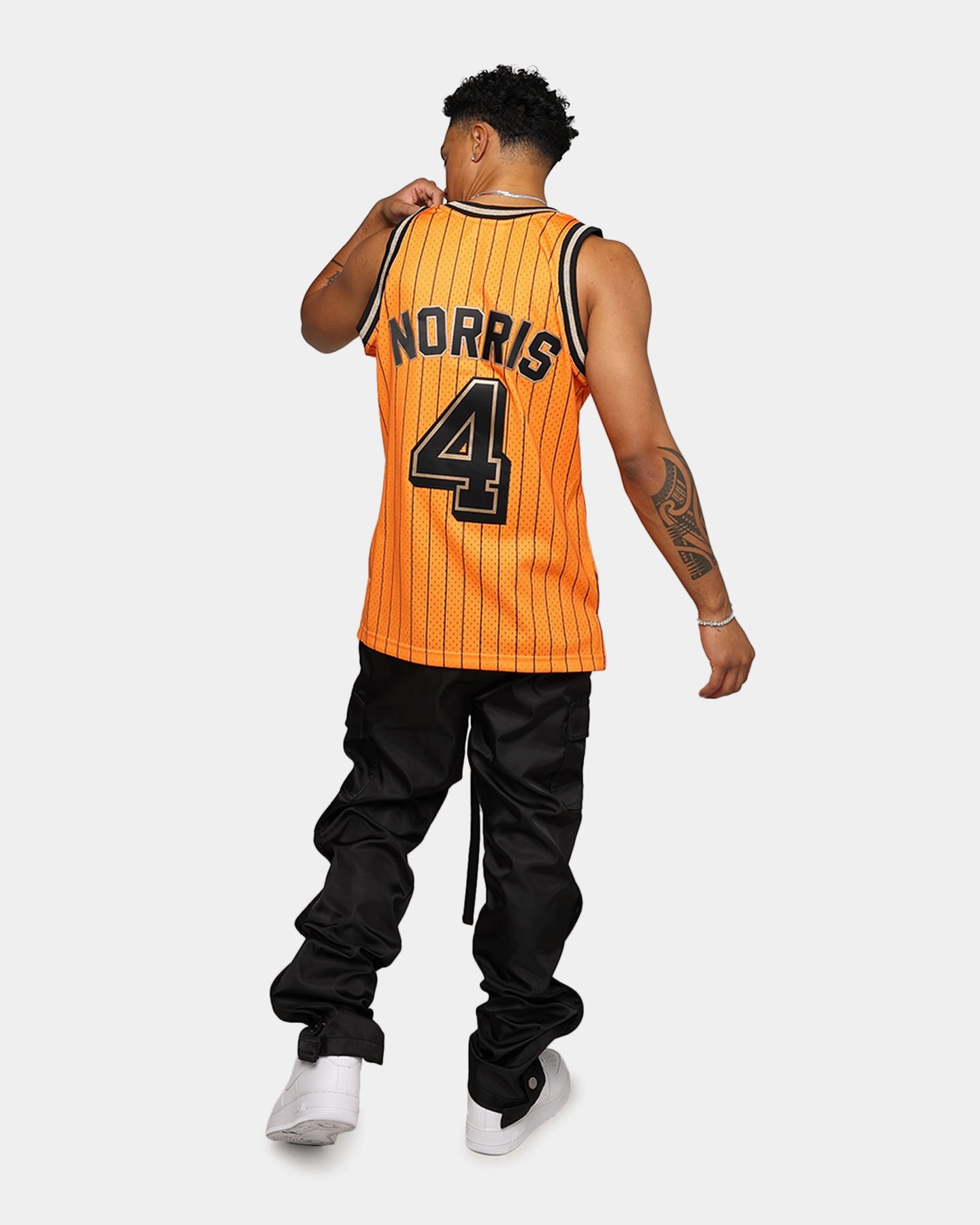Mitchell & Ness X McLaren X Culture Kings Las Vegas Collection Lando Norris Swingman Jersey Orange Compression Fit Engineering