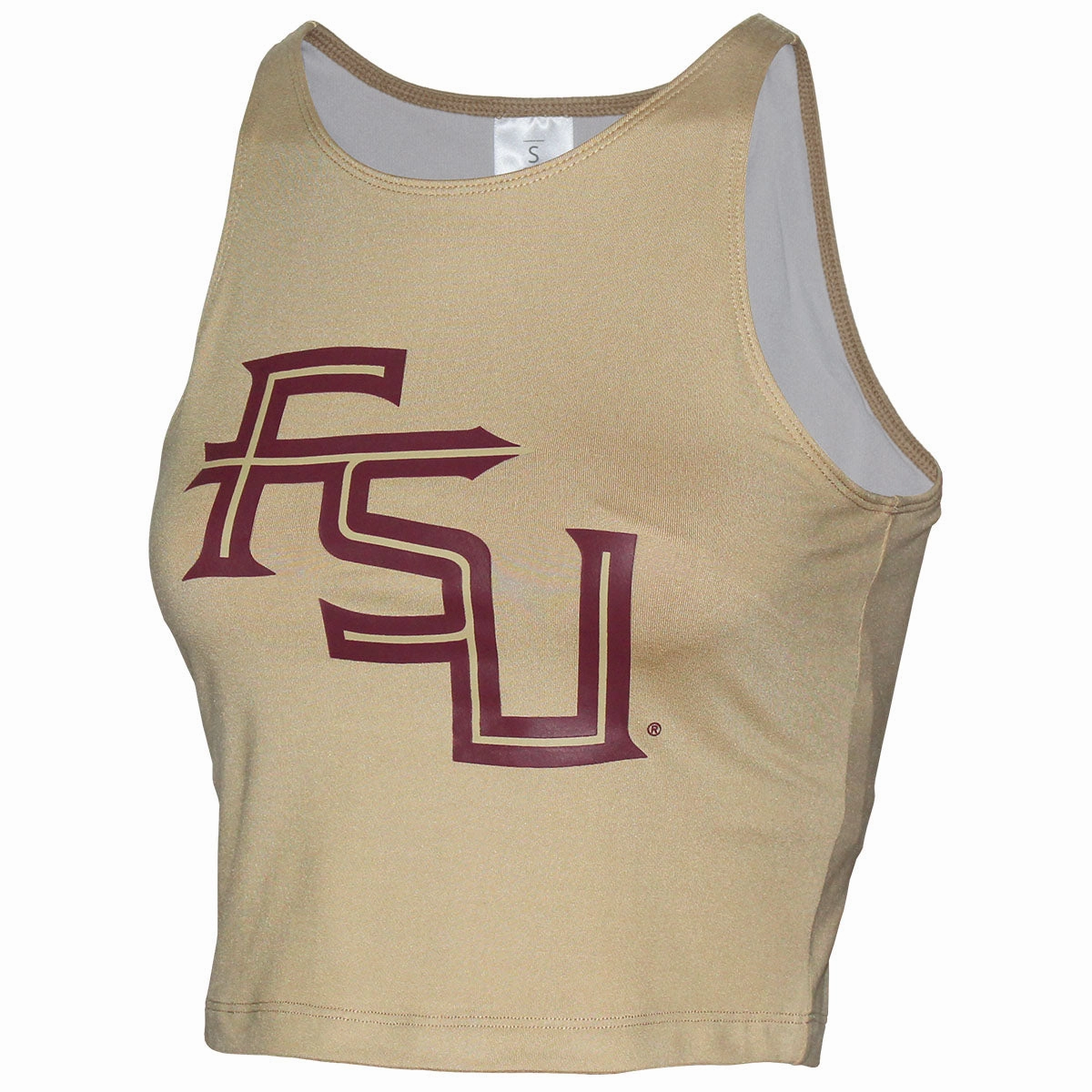 shipbuilders anti static ZooZatz's Women's Stacked FSU Crop Tank - Gold