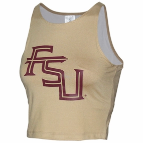 shipbuilders anti static ZooZatz's Women's Stacked FSU Crop Tank - Gold
