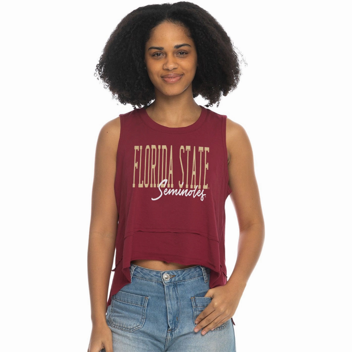 Air Cooling Zones ZooZatz Women's Florida State Seminoles Tri-blend Flowy Tank - Garnet