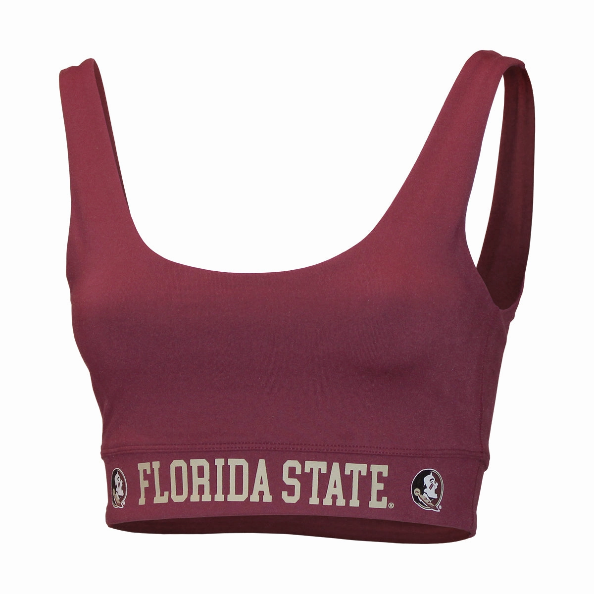 industrial workers Active Freshness ZooZatz Women's Seminole Logo/Florida State Scoop Sports Bra - Garnet