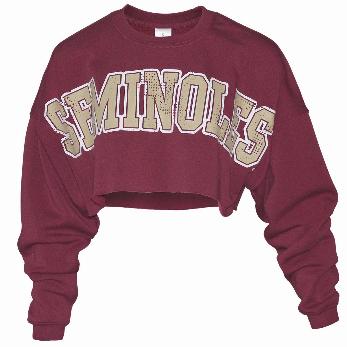 Air Freshness ZooZatz Women's Seminoles Uber Crop Crew Fleece - Garnet